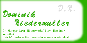 dominik niedermuller business card